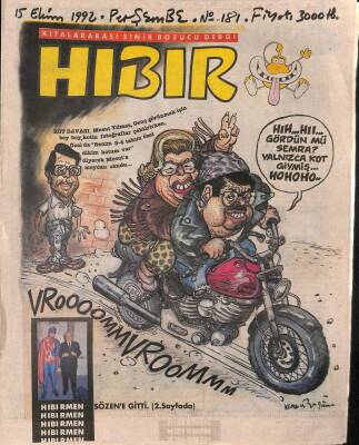 Hıbır Dergisi Sayı 181 Kıtalararası Sinir Bozucu Dergi 15 Ekim 1992 NDR20931 - 1