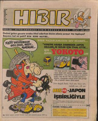 Hıbır Dergisi Sayı 56 Kıtalararası Sinir Bozucu Dergi 24 Mayıs 1990 NDR20951 - 1