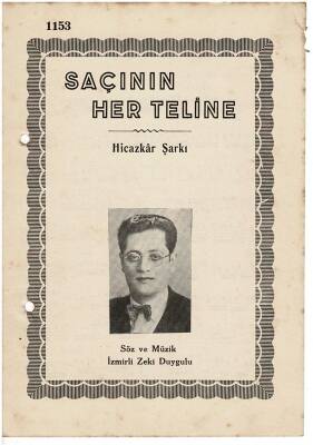 Hicazkar Şarkı - Saçının Her Teline Nota Kitapçığı EFM1983 - 1