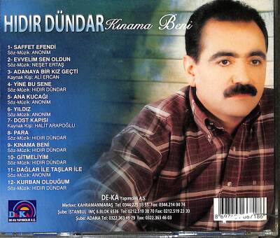 Hıdır Dündar - Kınama Beni - CD Müzik (109) CD3185 - 2