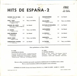 Hits De España 2 (1975 - İspanya) LP PLK19081 - 2