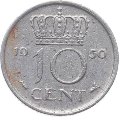 Hollanda 10 Cent 1950 ÇT YMP2403 - 1