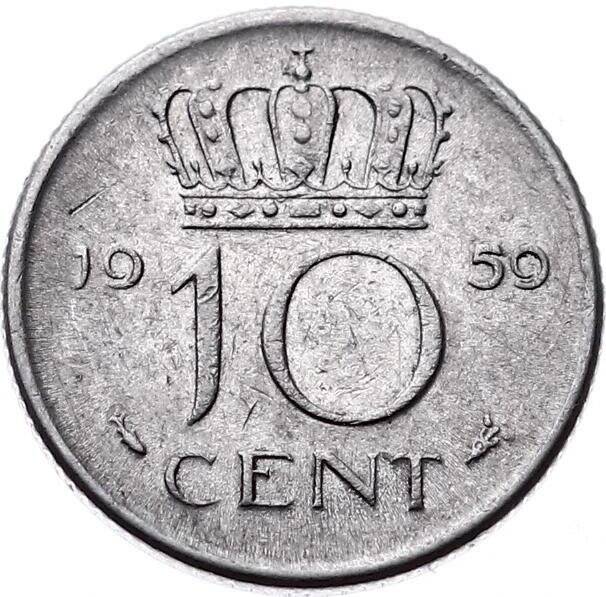 Hollanda 10 Cent 1959 ÇÇT YMP6134 - 1