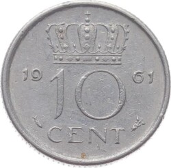 Hollanda 10 Cent 1961 ÇT YMP2408 - 1