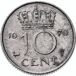 Hollanda 10 Cent 1970 ÇÇT YMP6131 - 1