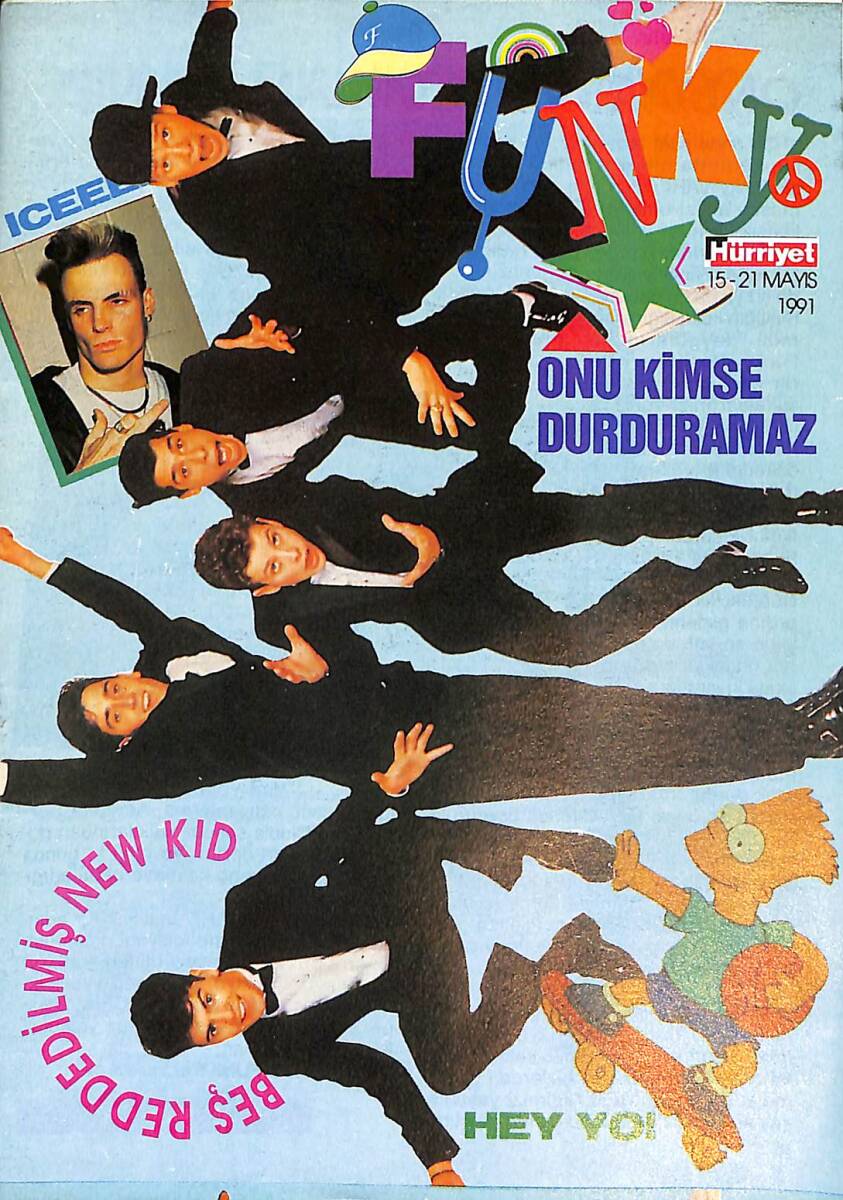 Hürriyet FUNKY Dergisi 15-21 Mayıs 1991 - New Kids, The Simpsons NDR88412 - 1