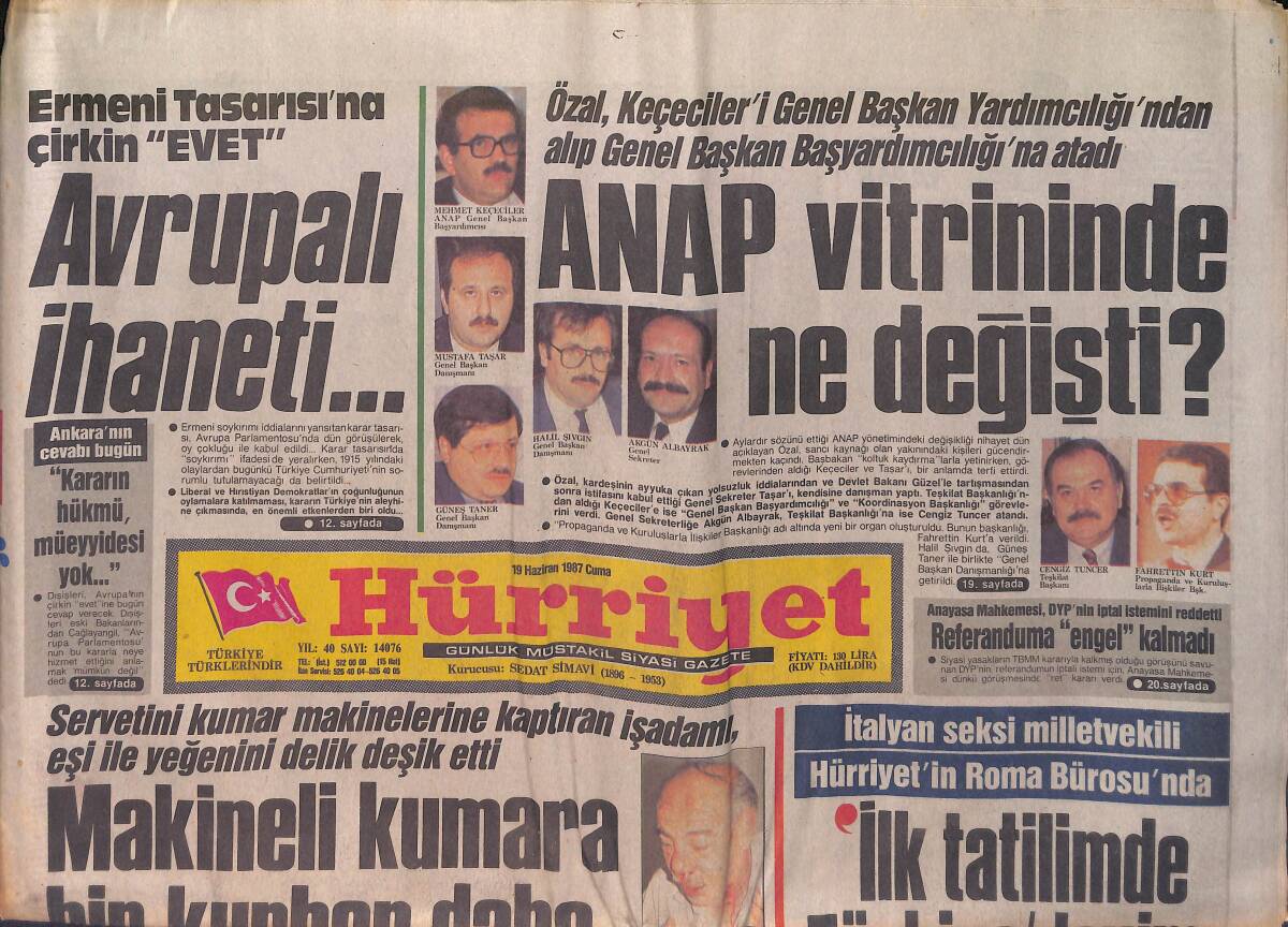 Hürriyet Gazetesi 19 Haziran 1987 - Adile Naşit Doğum Günü Pastasını Dönerci Bıçağıyla Kesti - Şakir, Nihayet Muradına Erdi GZ156021 - 1