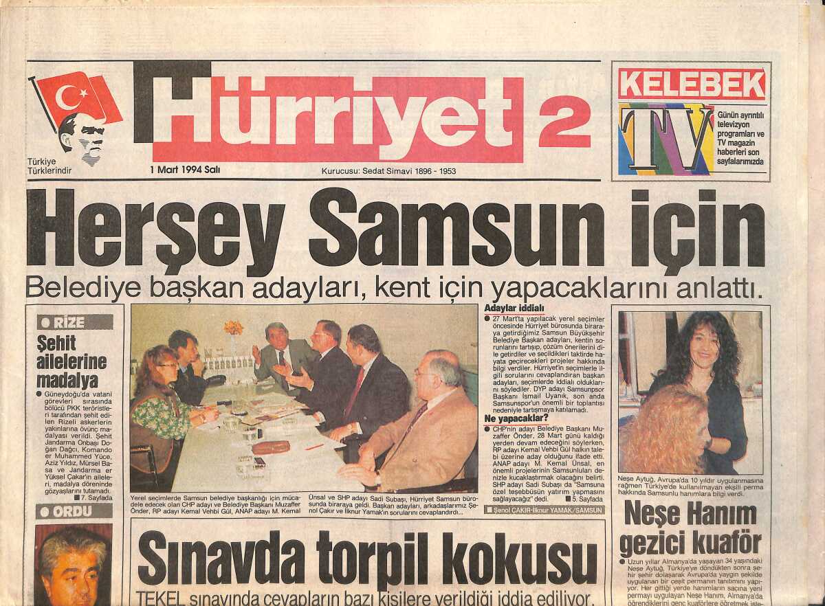 Hürriyet Gazetesi 2 Eki 1 Mart 1994 - Sevgi'nin Gücü Üçüncü Ekranda ...