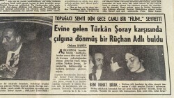 Hürriyet Gazetesi 25 Nisan 1968 - Evine Gelen Türkan Şoray Karşısında Çılgına Dönmüş Bir Rüçhan Adlı Buldu GZ91912 - 2