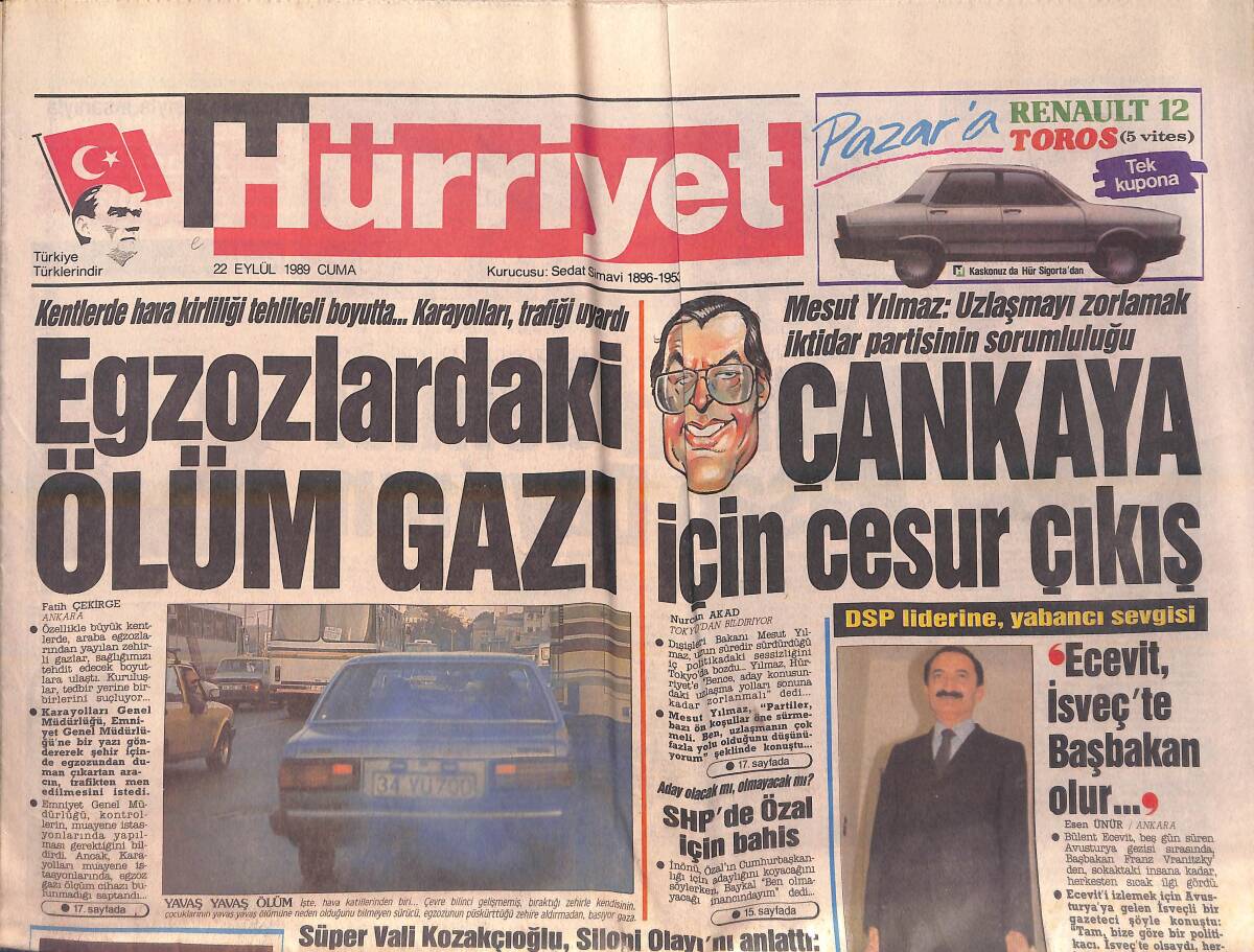 Hürriyet Gazetesi 30 Nisan 1989 - Nişanlısından Ayrılmak Bülent Hanım'ı Pek Sarstı - Genç Milyarderlerin Dağıttığı Gece GZ156016 - 1