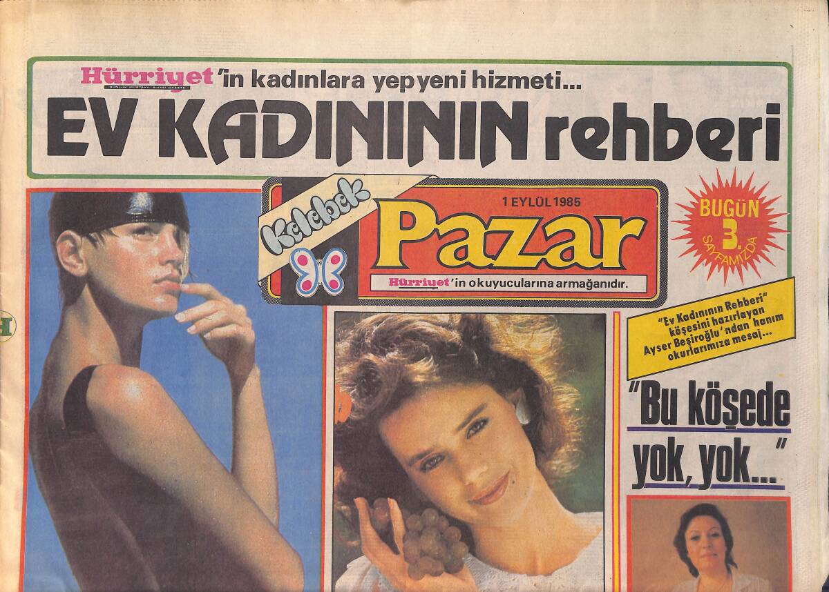 Hürriyet Gazetesi Kelebek Eki 1 Eylül 1985 - Pasif Savaşın Korkunç Gerçekleri - Çiçekçinin Kızı Fotoroman GZ156139 - 1