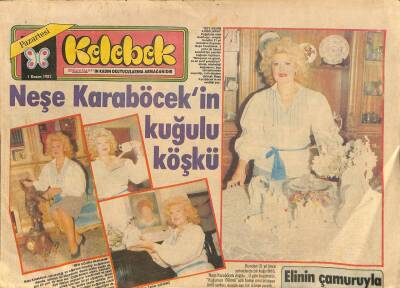 Hürriyet Gazetesi Kelebek Eki 1 Kasım 1982 - Neşe Karaböcekin Kuğulu Köşkü GZ115471 - 1