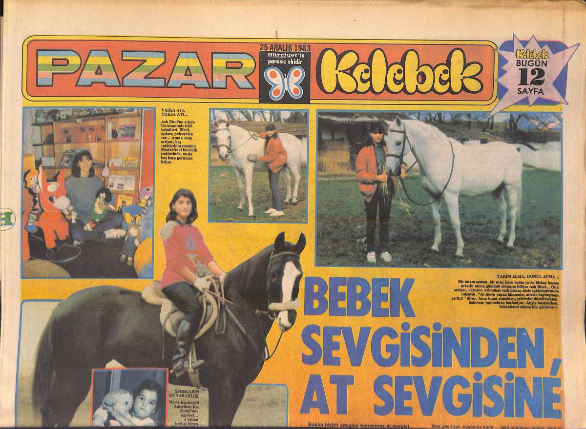 Hürriyet Gazetesi Kelebek Eki 25 Aralık 1983 - Barış Manço İddialı Konuştu: Almanlara Haddini Bildirmeye Gidiyorum GZ156160 - 1