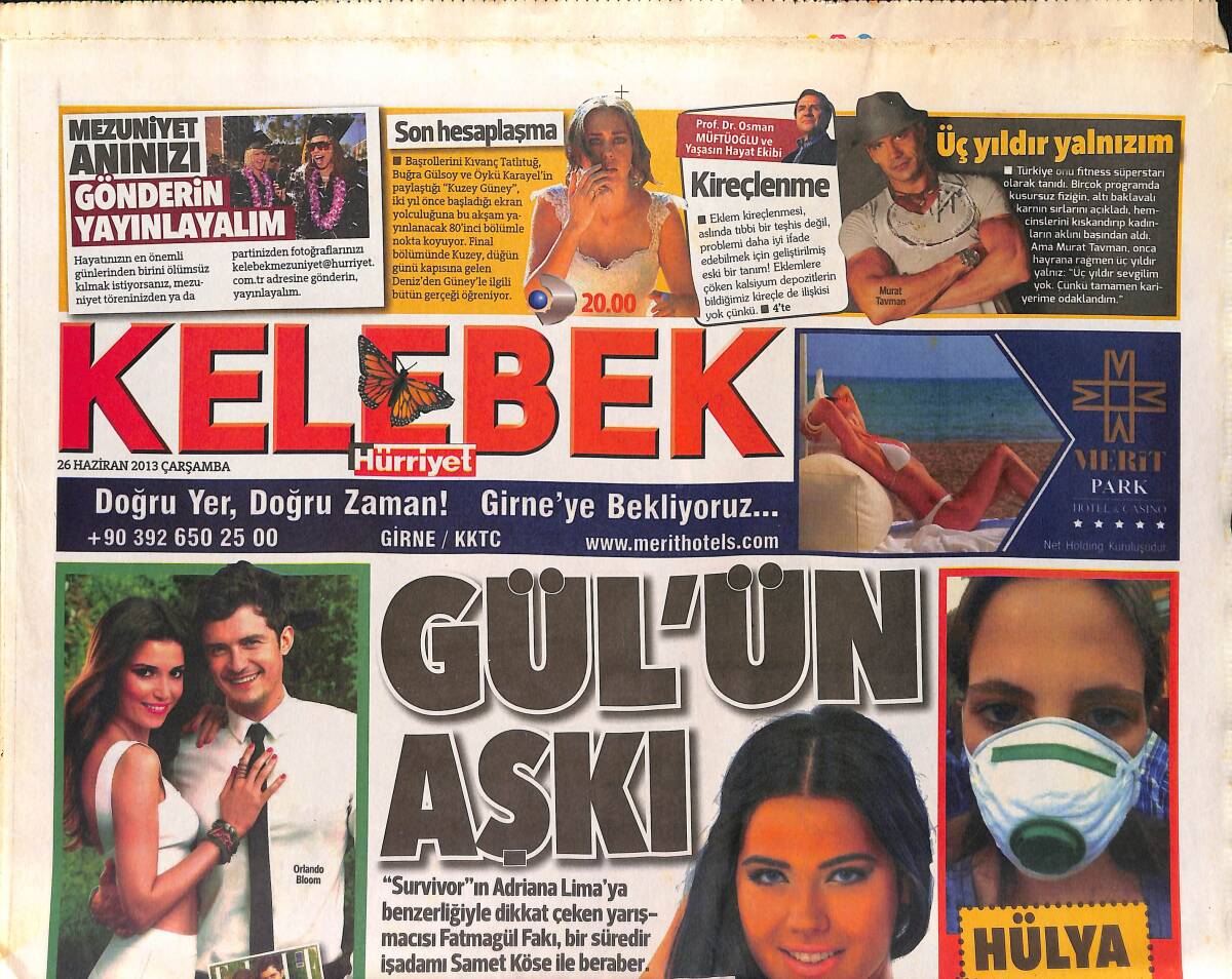 Hürriyet Gazetesi Kelebek Eki 26 Haziran 2013 - Hülya Avşar'ın Kızı Gezi Parkı Olaylarında Görüntülendi GZ155041 - 1