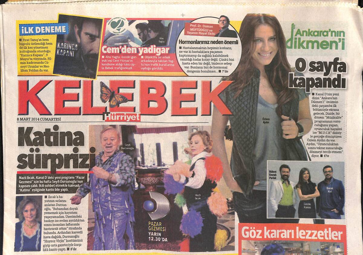 Hürriyet Gazetesi Kelebek Eki 8 Mart 2014 - Eda Taşpınar Sevgilisi Can Verdi İle Objektiflere Yakalandı GZ155043 - 1