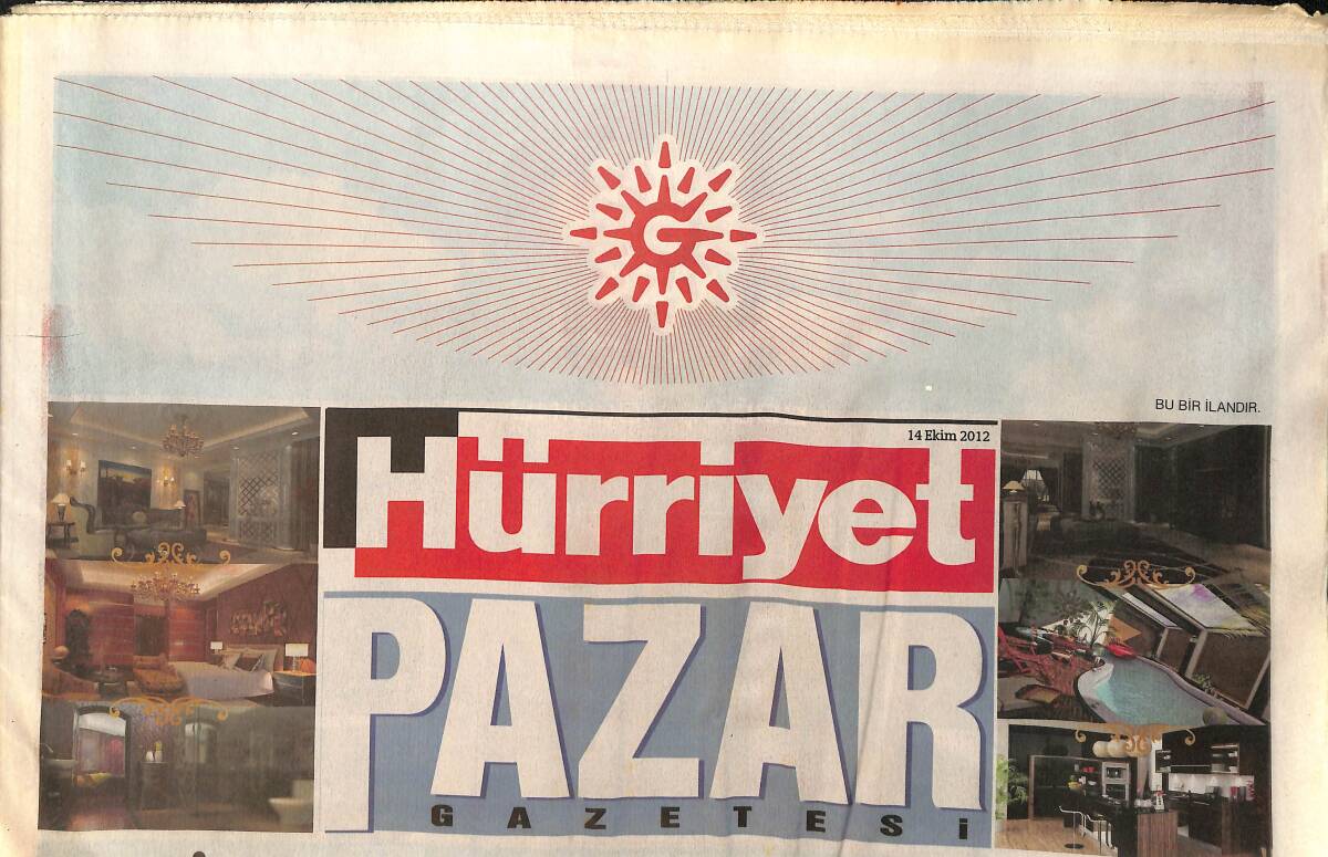 Hürriyet Gazetesi Pazar Eki 14 Ekim 2012 - Paris Hilton 