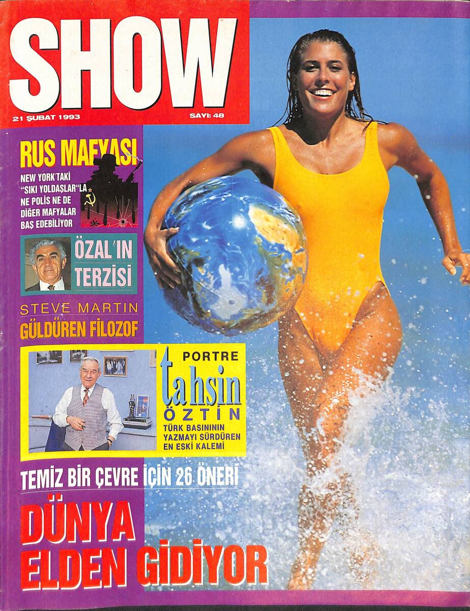 Hürriyet Gazetesi Show Dergisi 21 Şubat 1993 Sayı:48 - Harrison Ford - Anna Nicole - Tahsin Öztin - Yusuf Kenan - Steve Martın NDR88133 - 1