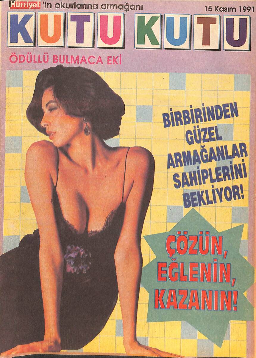 Hürriyet Kutu Kutu Bulmaca Sayı 21 - 15 Kasım 1991 NDR88023 - 1