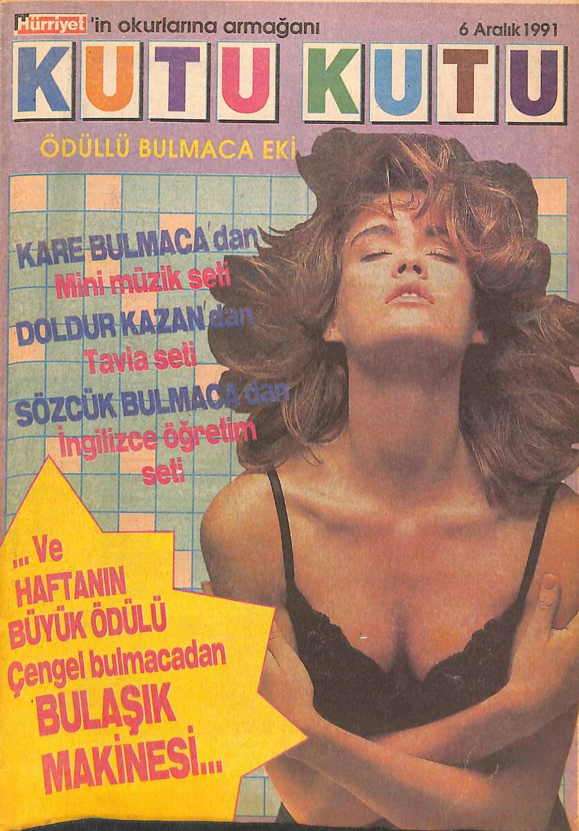 Hürriyet Kutu Kutu Bulmaca Sayı 24 - 6 Aralık 1991 NDR88021 - 1