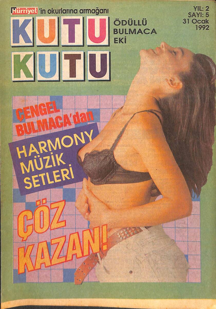 Hürriyet Kutu Kutu Bulmaca Sayı 5 - 31 Ocak 1992 NDR88020 - 1