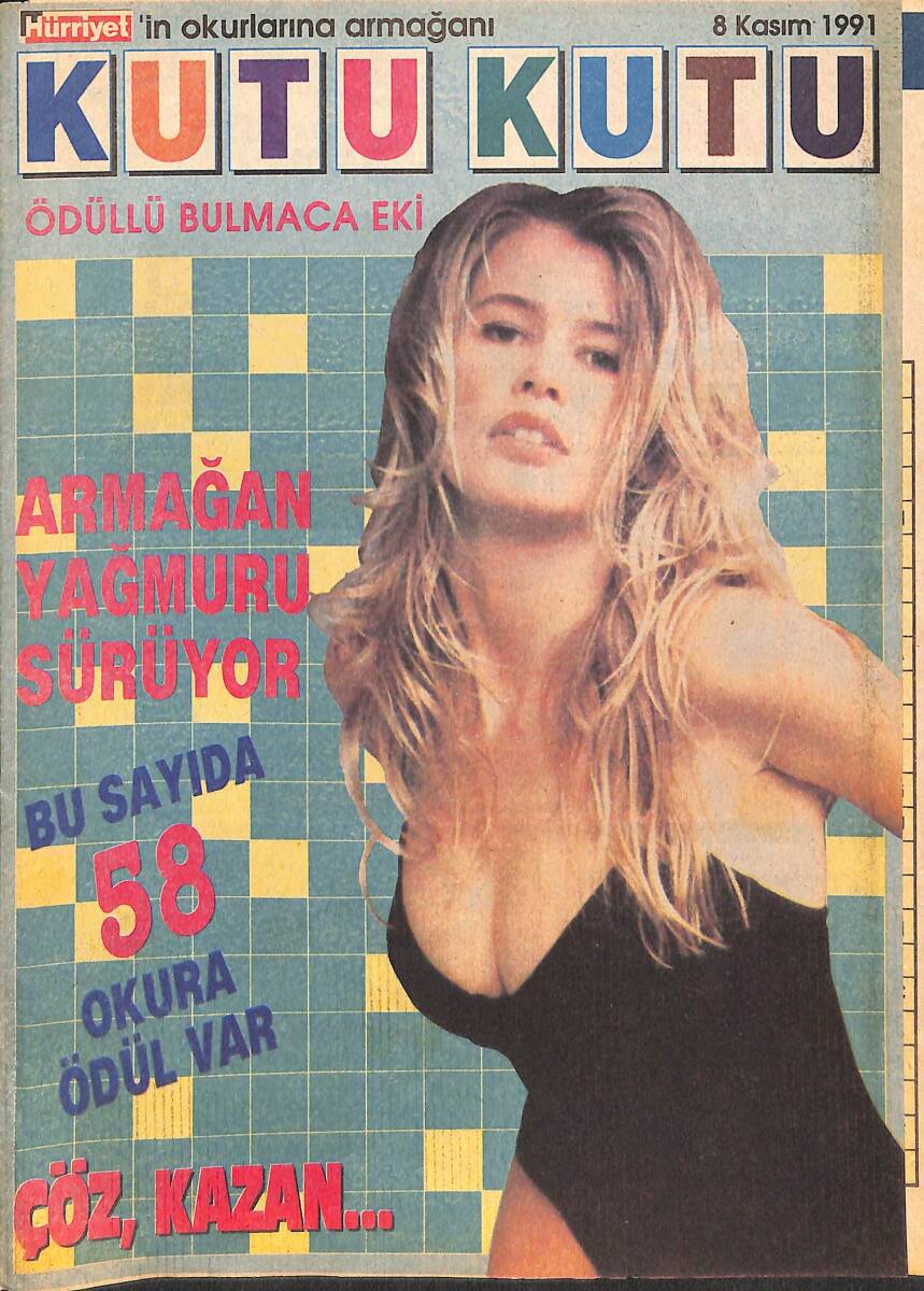 Hürriyet Süper Kutu Kutu Bulmaca Sayı 28 - 8 Kasım 1991 NDR88032 - 1