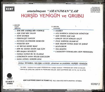 Hurşid Yenigün Ve Grubu - Unutulmayan Aranjmanlar CD (108.5) CD3347 - 2