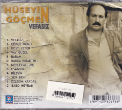 Hüseyin Göçmen - Vefasız (Sıfır Ürün) CD Müzik CD1412 - 2