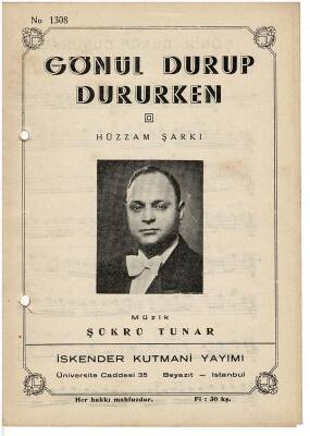 Hüzzam Şarkı - Gönül Durup Dururken Nota Kitapçığı EFM1977 - 1