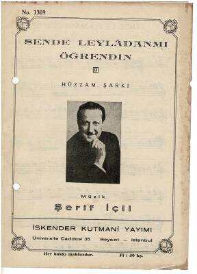 Hüzzam Şarkı - Sende Leyladanmı Öğrendin Nota Kitapçığı EFM1963 - 1