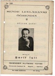 Hüzzam Şarkı - Sende Leyladanmı Öğrendin Nota Kitapçığı EFM1963 - 4