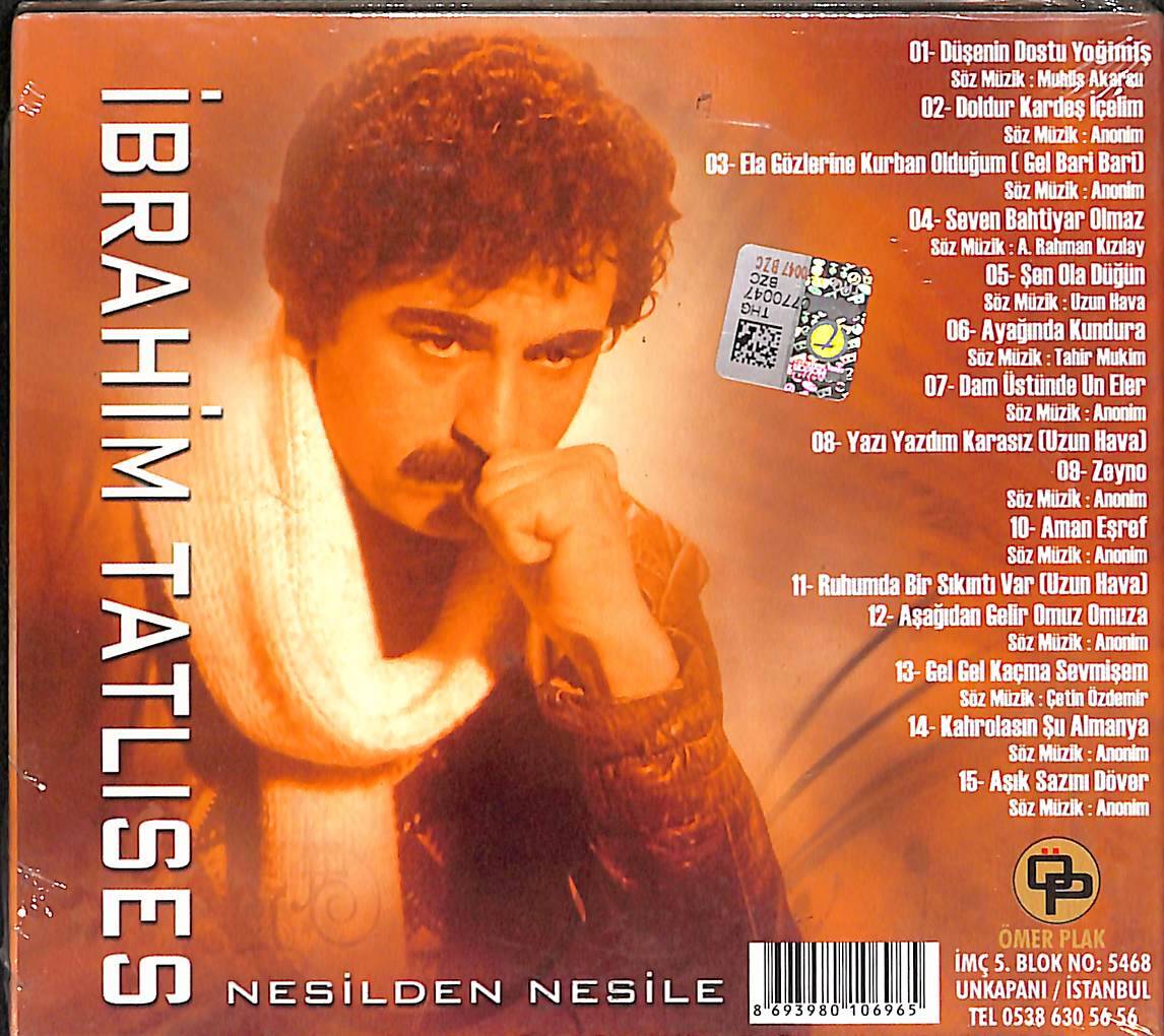 İbrahim Tatlıses - Nesilden Nesile - Doldur Kardaş İçelim CD (Sıfır) CD3561 - 2