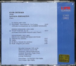 Igor Oistrakh & Natalia Zertsalova * ( İkinci El ) CD Müzik CD1505 - 2