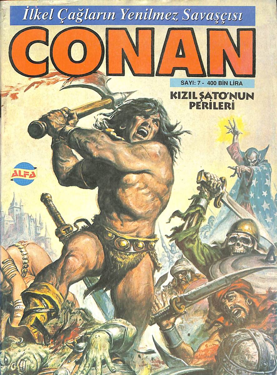 İlkel Çağların Yenilmez Savaşçısı CONAN Çizgi Roman Sayı:7 - Kızıl Şato'nun Perileri NDR88329 - 1