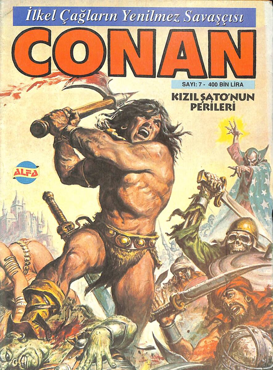 İlkel Çağların Yenilmez Savaşçısı CONAN Çizgi Roman Sayı:7 - Kızıl Şato'nun Perileri NDR88339 - 1