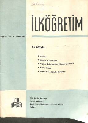 İlköğretim Dergisi Sayı 526 - Cilt 30 - 1 Aralık 1964 NDR75889 - 1