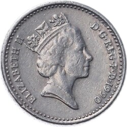 İngiltere 5 Pence 1990 ÇÇT *Elizabeth II* YMP9952 - 2