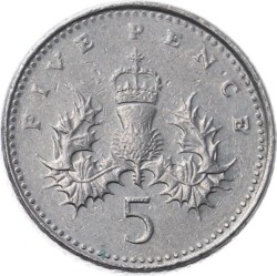 İngiltere 5 Pence 1997 ÇÇT *Elizabeth II* YMP9955 - 1