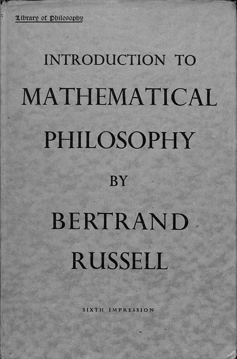 Introduction to Mathematical Philosophy Bertrand NDR89078 - 1