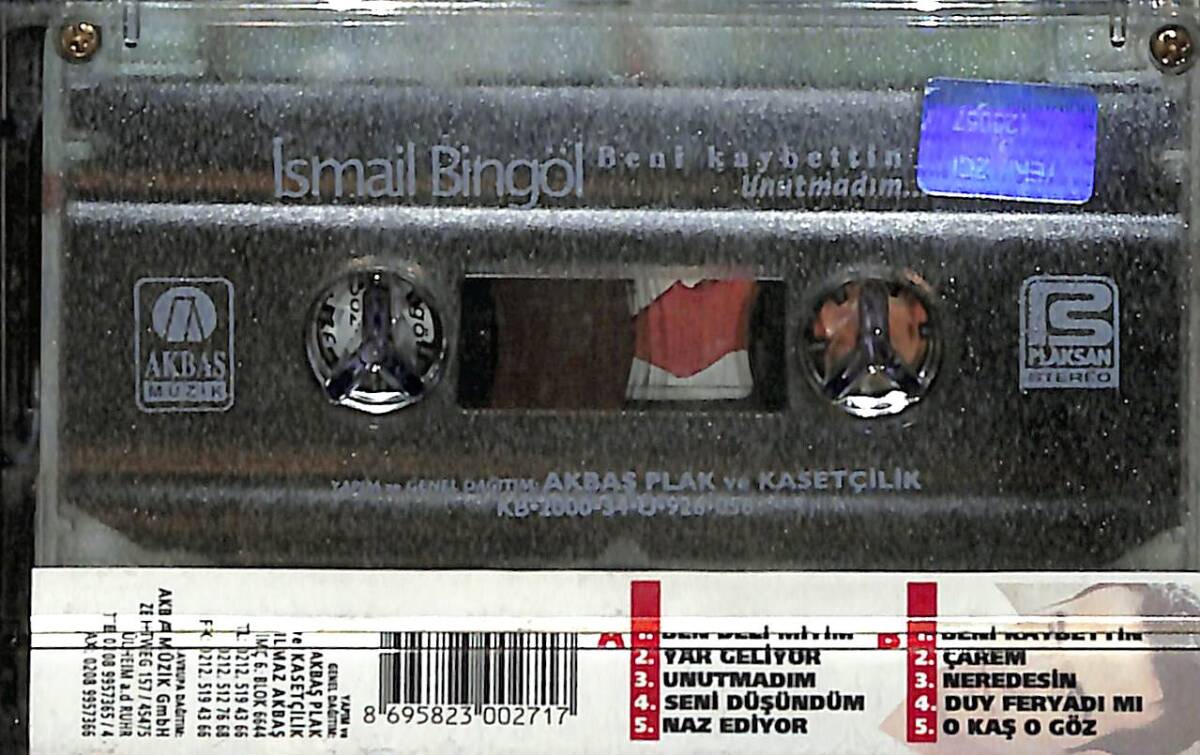 İsmail Bingöl - Beni Kaybettin Unutmadım... Kaset (İkinci El) KST26912 - 2