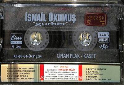 İsmail Okumuş *Gurbet * Kaset KST15606 - 2