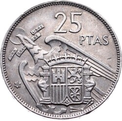 İspanya 25 Pesetas 1957(68) ÇAÇİL *Francisco Franco* YMP6733 - 1