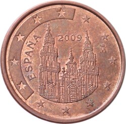 İspanya 5 Euro Cent 2009 ÇÇT *Santiago De Compostela Katedrali* YMP8491 - 2