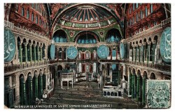 İstanbul (Constantiople) Sainte Sophie Camii İçi Kartpostal KRT7474 - 1