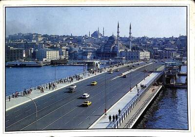 İstanbul Galata Köprüsü Kartpostal KRT19335 - 1