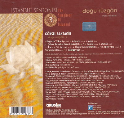 İstanbul Senfonisi 3 - Göksel Baktagir Doğu Rüzgarı 2* ( İkinci El ) CD Müzik CD1358 - 2