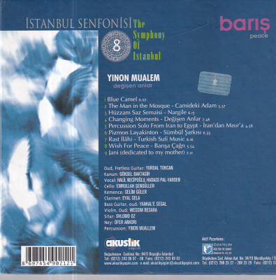 İstanbul Senfonisi 8 - Barış- Yinon Muallem * ( İkinci El ) CD Müzik CD1357 - 2