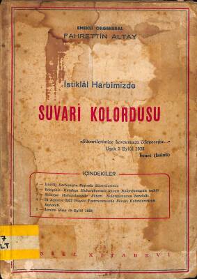 İstiklal Harbimizde Suvari Kolordusu - 1925 İlk Baskı NDR79744 - 1