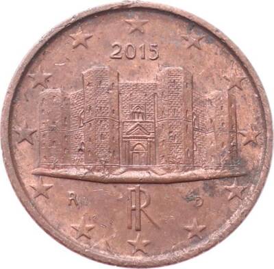 İtalya 1 Euro Cent 2015 Temiz *Castel del Monte* YMP8533 - 2