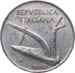 İtalya 10 Lire 1968 Temiz YMP9242 - 2