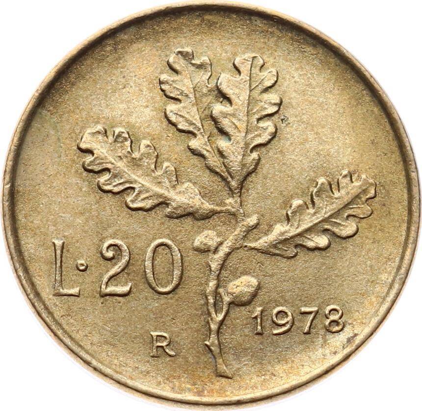 İtalya 20 Lire 1978 ÇÇT+ YMP6770 - 1